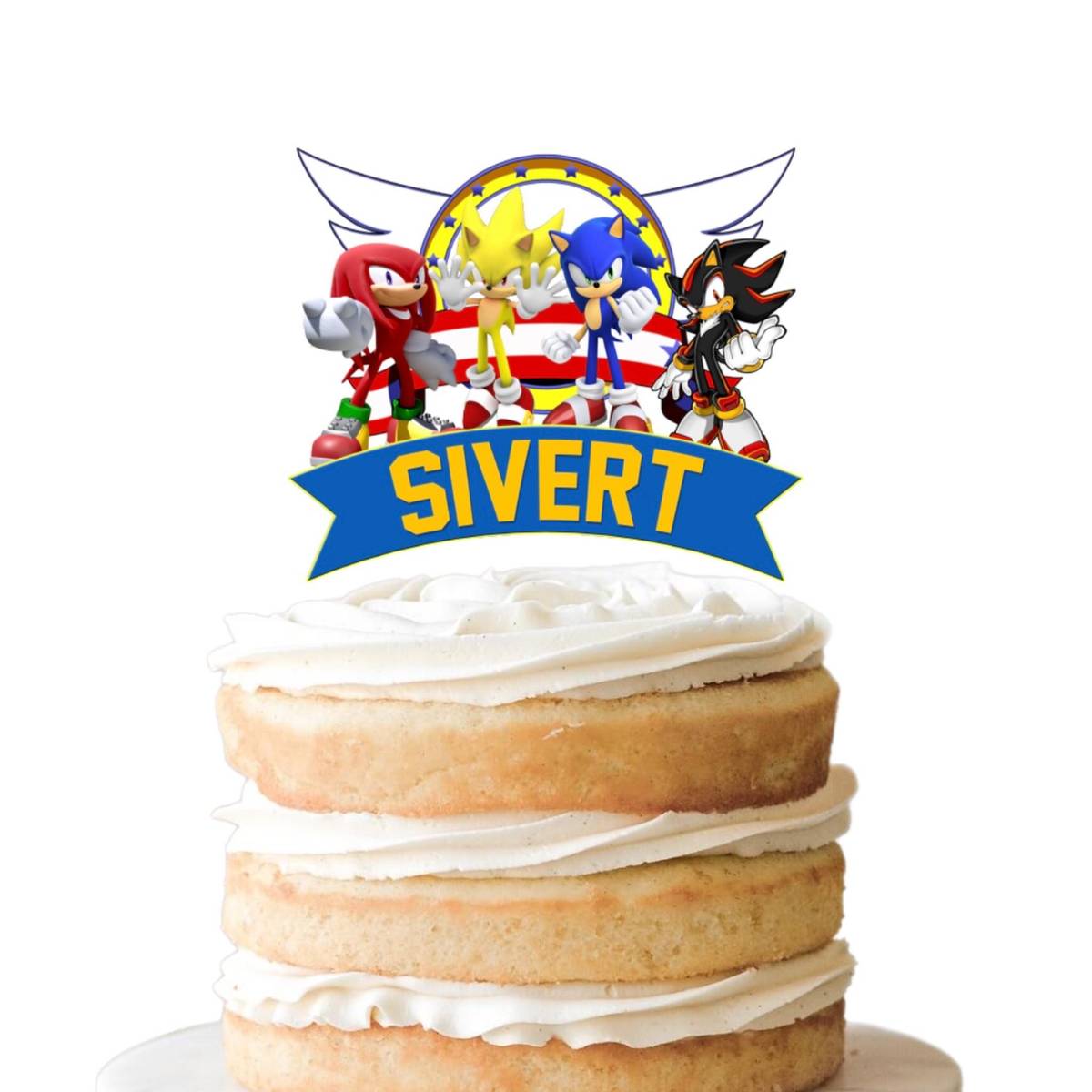 Sonic Kaketopper med navn