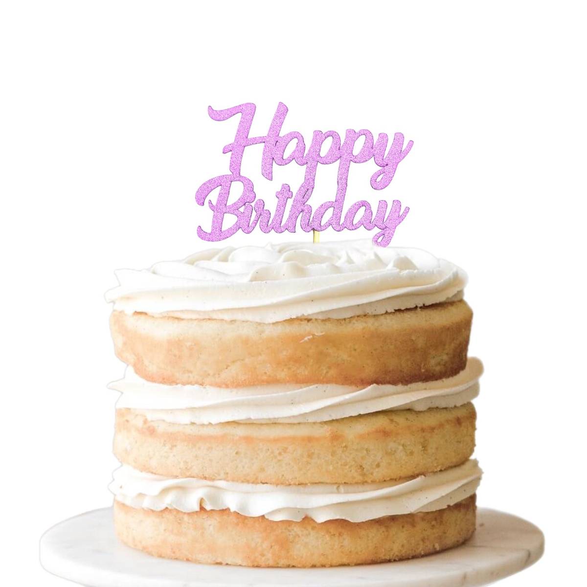 Lys Rosa Happy Birthday Kaketopper